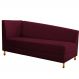 Recamier Valéria 140cm Lado Direito Suede Bordô - Amarena Móveis