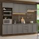 Armário de Cozinha Completa 270 cm Rustic/Cinza Vik Madesa 01