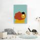 Quadro Infantil Cartoon Leão 86x60 Filete Branco