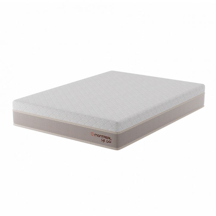 Colchão Casal Soft Gold Molas Ensacadas (28x138x188) Bege