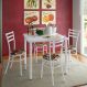 Conjunto de Mesa de Cozinha com 4 Lugares Luca Branco e Colorido