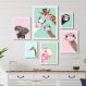 Kit 6 Quadros Decorativos Animais Chicletes