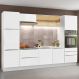 Cozinha Completa Madesa Lux com Armário e Balcão - Branco/Branco Veludo