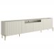 Rack Para Sala de Estar TV 85 Pol 4 Portas Brise Pés Industrial Dourado Alef I03 Luna - Lyam Decor