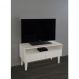Rack para TV Bancada Aparador Com Nicho e Gaveta Off White Laca