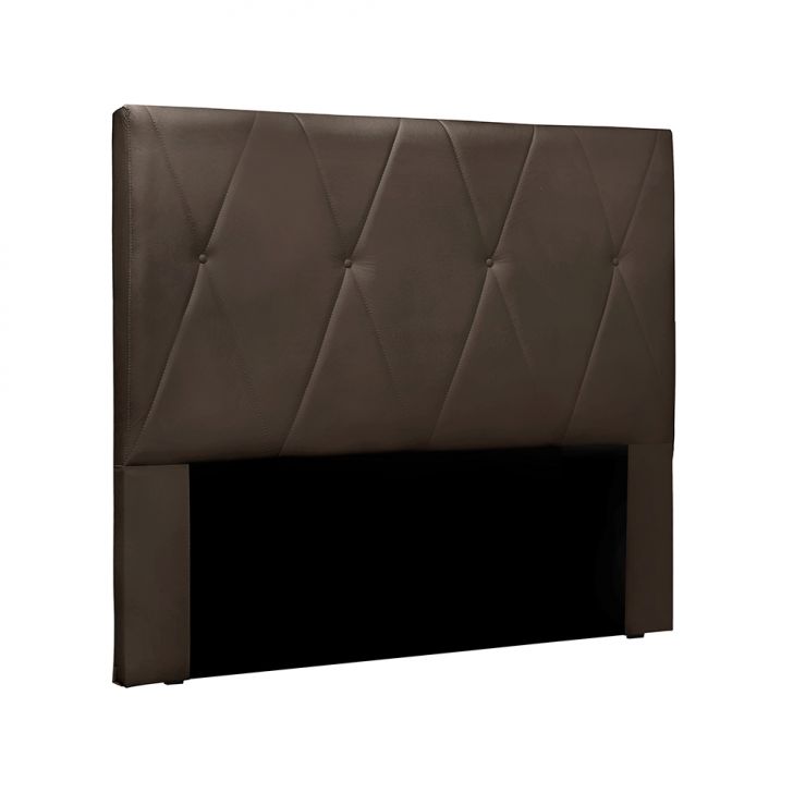 Cabeceira Solteiro Aquilla Veludo Marrom