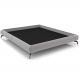 Cama Casal King Base Box Pés de Ferro Estilo Industrial 210cm Otto P05 Veludo Cinza - Lyam Decor