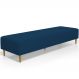 Puff Decorativo Sala de Estar Bali W01 Pés Palito 190x60cm Suede Azul Marinho - Lyam Decor