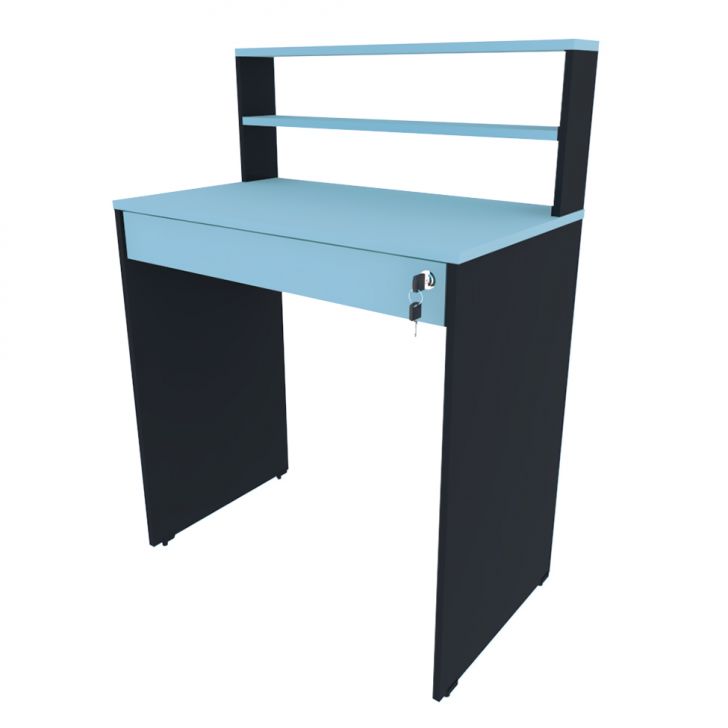 Escrivaninha KitCubos 1 GV Preta e Cinza Cristal