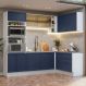 Armário de Cozinha Completa de Canto 399 cm Branco/Azul Vik Madesa 02
