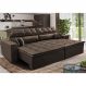 Sofá Retrátil e Reclinável 2,02m Luxos Cama inBox Velusoft Café