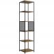 Estante 180 Cm Estilo Industrial Com Tela P1023 Preto Mell PP