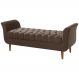 Divã Recamier Barcelona 130 Suede Marrom - Atraente Móveis