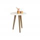 Mesa Lateral Retrô Brilhante Off White