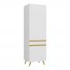 Paneleiro 2 Portas 62cm Veneza Multimóveis V3739 Branco/Dourado
