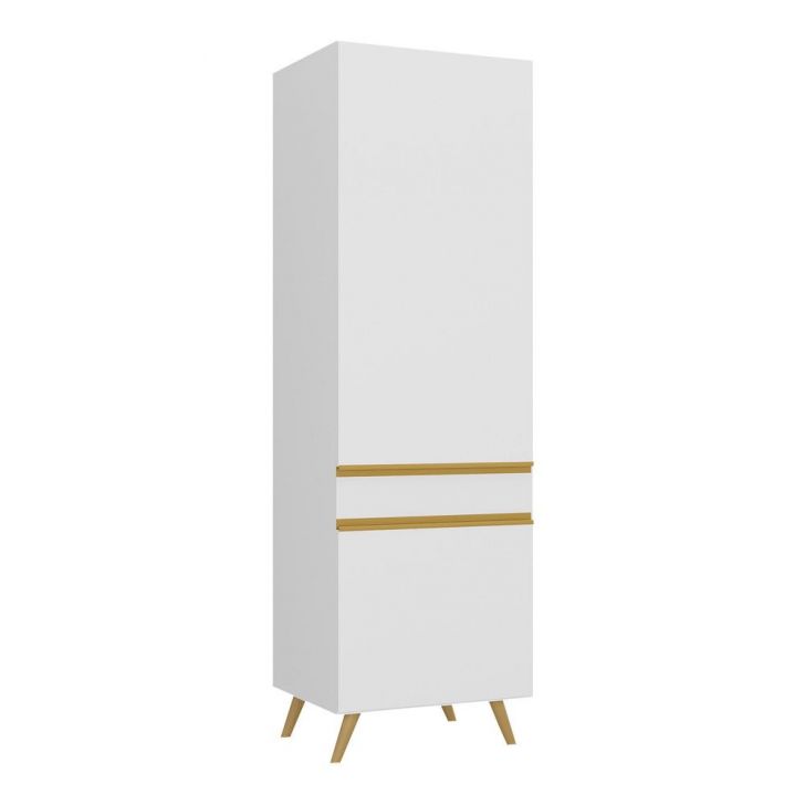 Paneleiro 2 Portas 62cm Veneza Multimóveis V3739 Branco/Dourado