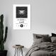 Quadro Gênero Musical Lo-Fi 100x70 Filete Branco Branco