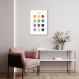 Quadro Infantil English Colors 43x30 Filete Marfim