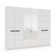 Guarda-Roupa Casal com Espelho Lisboa 6 Portas 4 Gavetas Branco