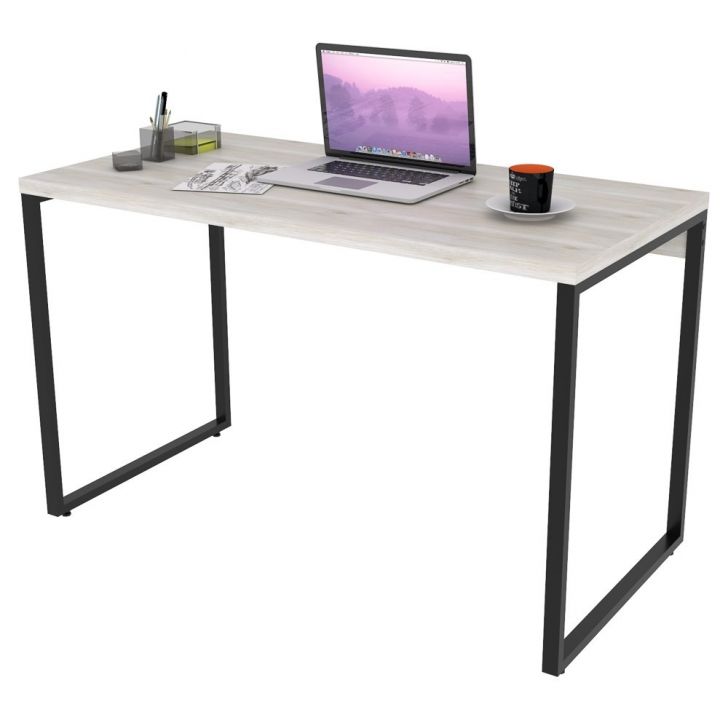 Mesa de Escritório Office 120cm Estilo Industrial Prisma C08 Snow - Mpozenato