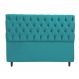 Cabeceira Casal King 195cm Para Cama Box Sofia Suede Azul Turquesa - DS Estofados