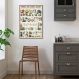 Quadro Vintage Botânica Alimentos 43x30 Filete Marrom