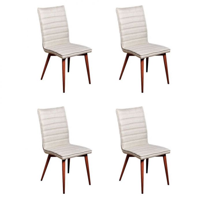Conjunto com 4 Cadeiras Chambly Bege