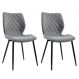 Conjunto com 2 Cadeiras Palmer Cinza
