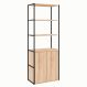 Armário de Escritório Shelf 2 PT Calvi e Preto 173 cm