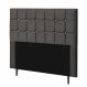 Cabeceira Estofada Espanha 195CM King Strass Suede Cinza - D A DECOR