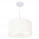 Pendente Cilíndrico Md-4099 Cúpula em Tecido 40x25cm Branco - Bivolt