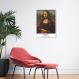 Quadro Art Collection Mona Lisa 100x70 Filete Branco