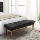 Recamier Gênova Veludo Preto 195 cm
