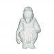 Macaquinho Decorativo Estiloso Tabaco Branco Cerâmica