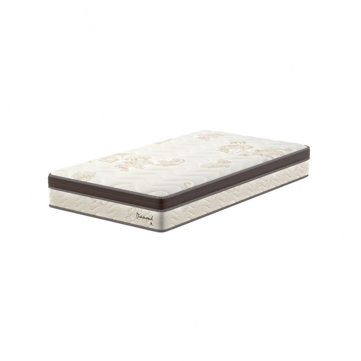 Colchão Solteirão Diamond Euro Molas Ensacadas (26x108x198) Bege E Marrom
