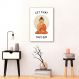 Quadro Frase Divertida Meditação 43x30 Filete Marfim