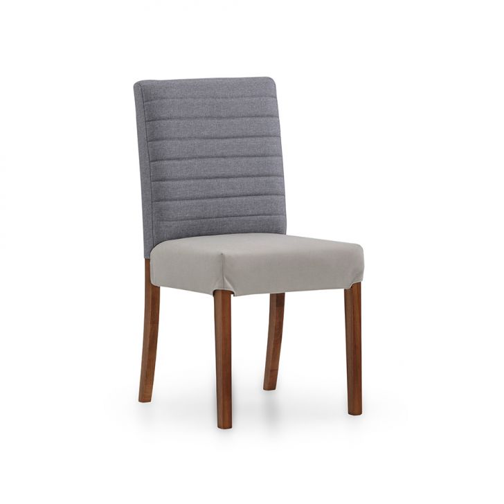 Cadeira Bailey Poliéster Bege e Cinza