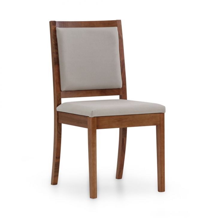 Cadeira Addison Poliéster Avelã e Bege