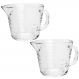 2 Jarras Medidoras de Vidro 700ml cada Lyor Copos Medida Rec