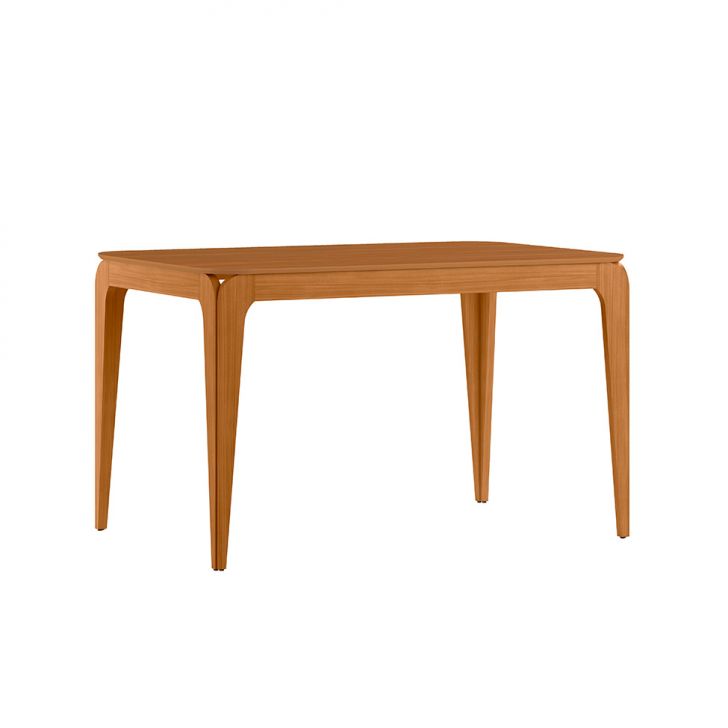 Mesa de Jantar Retangular com Tampo MDF Aurea Ypê 120 cm