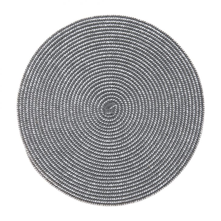 Jogo Americano Redondo Arlo Cinza