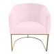 Poltrona Julie Base Metálica Rosa