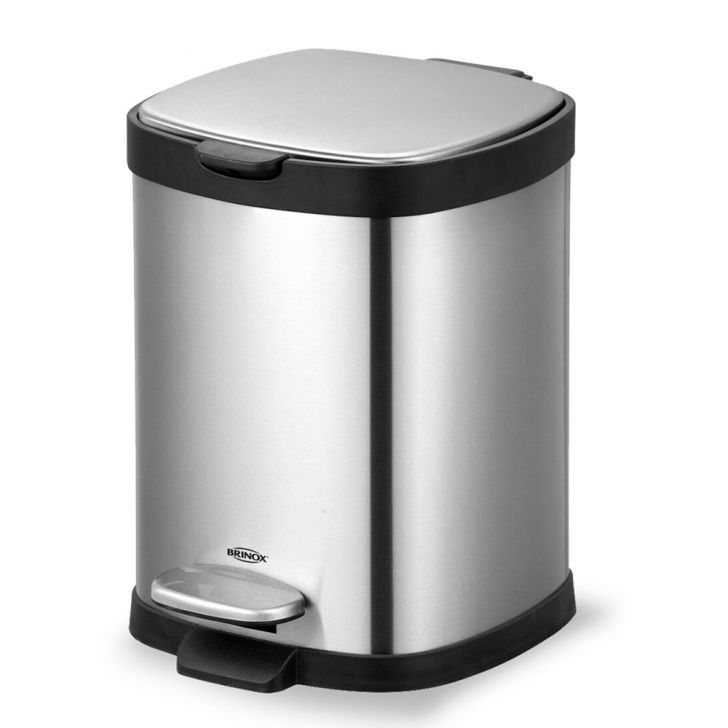 Lixeira com Pedal e Balde Frame Inox 6 L