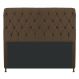 Cabeceira Estofada Cristal 140 cm Casal Com Capitonê Suede Marrom - Amarena Móveis