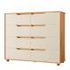 Cômoda Quarto Doble com 8 Gavetas e Pés Freijo/Off White