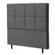Cabeceira Casal Queen Roma 160cm Para Cama Box Suede Cinza - DS Estofados
