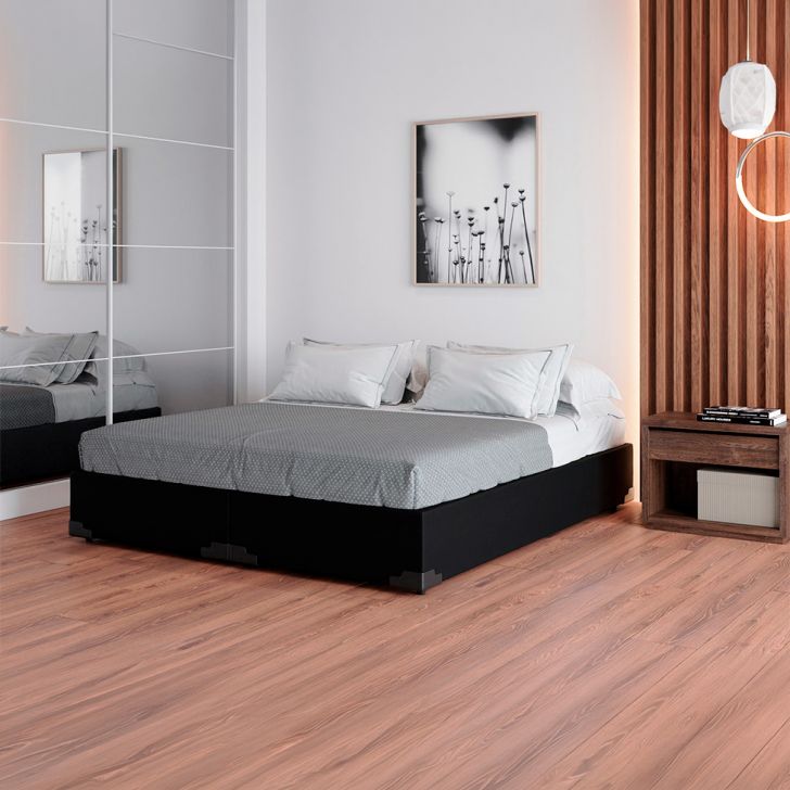 Base Para Cama Box King Joe (36x193x203 ) Suede Preta