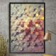 Quadro Decorativo Abstrato Hexágonos Cinza 3D-24x34Cm