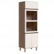 Torre Quente 3P 221X72cm MDF Kali 16866 Carvalho Toq Off White Cetim Nicioli