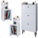 Kit Quarto 2 Mesas Cabeceira Mesinha Fantasy Lateral Cama Sapateira Vertical Dark Organizadora Calçados Unissex Branco - Lojas RPM